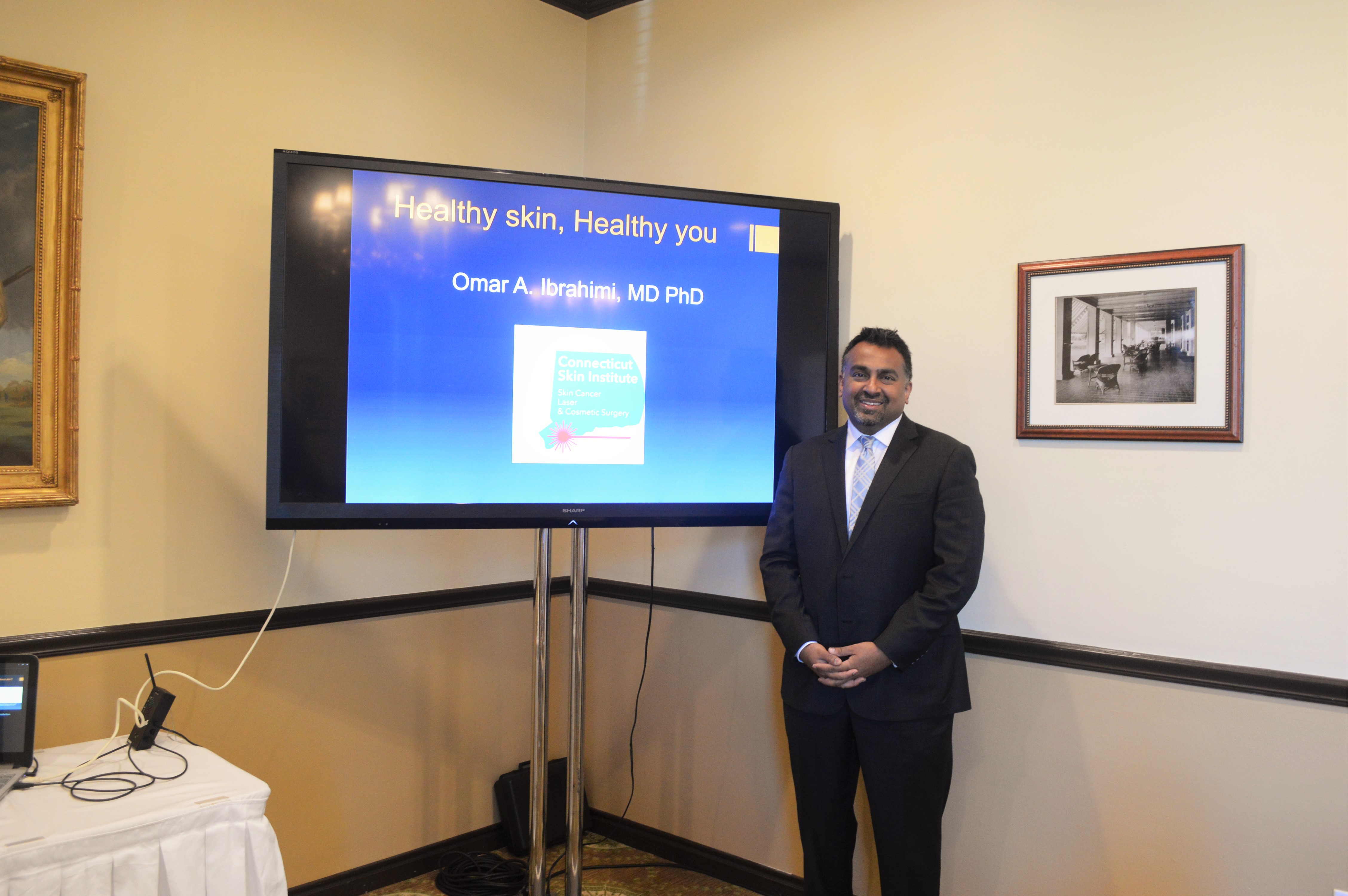 Dermatologist: Healthy Skin, Healthy You- Dr. Ibrahimi presents at the Women in Business Event held at Greenwich Country Club.