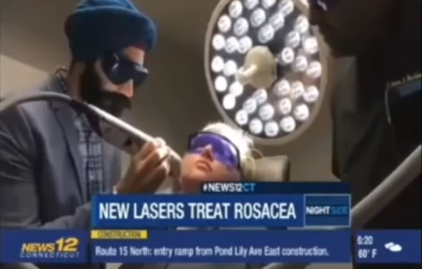 News 12 CT: Drs. Ibrahimi and Saluja demonstrate the latest laser to treat rosacea